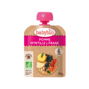 Babybio - Apple, Blueberry & Strawberry Pouch (6m+)