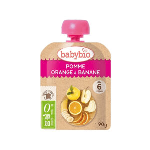 Babybio - Apple, Orange & Banana Pouch (6m+)