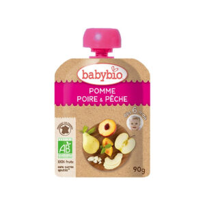 Babybio - Apple, Pear & Peach Pouch (6m+)