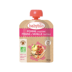 Babybio - Apple, Strawberry & Vanilla Pouch (6m+)