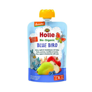 Holle - Blue Bird Pure frutash me dardhë, mollë, boronicë dhe tërshërë (6m+)