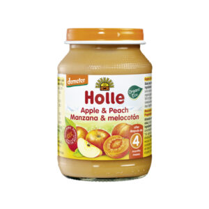 Holle - Pure me mollë dhe pjeshkë (4m+)