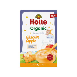 Holle - Drithëra organikë me qumësht, biskotë dhe mollë (6m+)